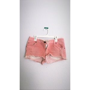 Pink Cutoff Shorts